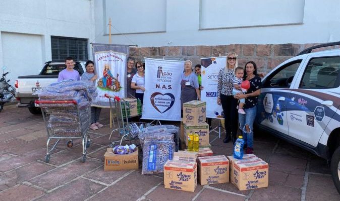 SETCERGS realiza doações para Cáritas Paroquial São João Batista, de Montenegro